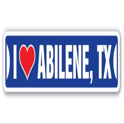 I Love Abilene, Texas Street Sign tx City State us Wall Road dcor Gift