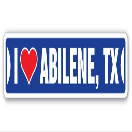I Love Abilene, Texas Street Sign tx City State us Wall Road dcor Gift