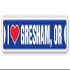 I Love Gresham, Oregon Street Sign or City State us Wall Road dcor Gift view 1