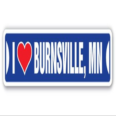 I Love Burnsville, Minnesota Street Sign mn City State us Wall Road dcor Gift