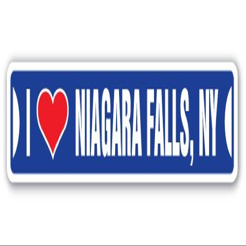 I Love Niagara Falls, New York Street Sign ny City State us Wall Road dcor Gift