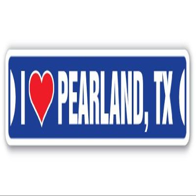 I Love Pearland, Texas Street Sign tx City State us Wall Road dcor Gift