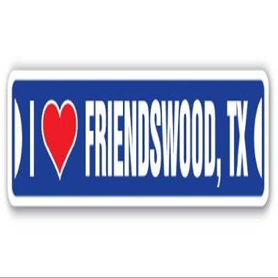I Love Friendswood, Texas Street Sign tx City State us Wall Road dcor Gift
