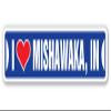 I Love Mishawaka, Indiana Street Sign in City State us Wall Road dcor Gift view 1