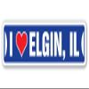 I Love Elgin, Illinois Street Sign il City State us Wall Road dcor Gift view 1