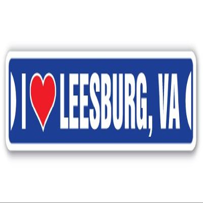 I Love Leesburg, Virginia Street Sign va City State us Wall Road dcor Gift