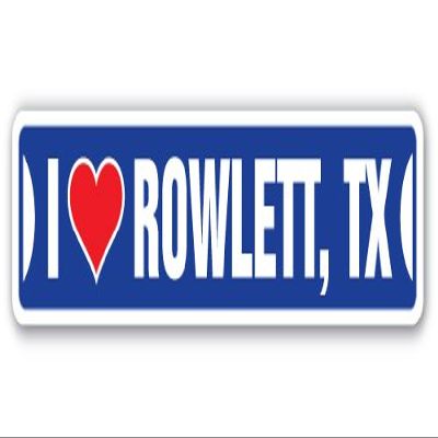 I Love Rowlett, Texas Street Sign tx City State us Wall Road dcor Gift