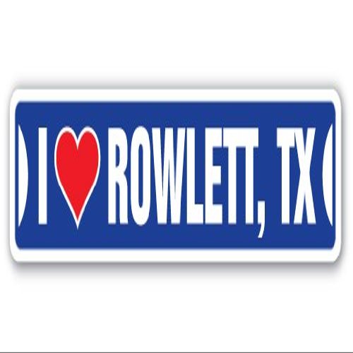 I Love Rowlett, Texas Street Sign tx City State us Wall Road dcor Gift
