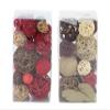 Deco 79 Dried Plant Handmade Orbs & Vase Filler with Varying Designs, Set of 2 6"W, 12"H, Multi Colored view 1