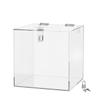 8 Inch Locking Ballot Box Clear Acrylic Square Cube Top Locking See Through Countertop Contests Entry or Donation Collection Bin by Marketing Holders view 1