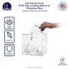 8 Inch Locking Ballot Box Clear Acrylic Square Cube Top Locking See Through Countertop Contests Entry or Donation Collection Bin by Marketing Holders view 3