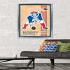 Trends International NFL New England Patriots - Retro Logo 14 Wall Poster, 22.375" x 34", Silver Framed Version view 2