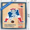 Trends International NFL New England Patriots - Retro Logo 14 Wall Poster, 22.375" x 34", Silver Framed Version view 3