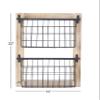 Deco 79 Metal Rectangle Magazine Rack Holder with Suspended Baskets, 14" x 4" x 22", Black, 22"H view 3