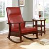 Major-Q Cherry Pink PU Cushion Rocking Chair (SH701068) view 2