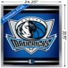Trends International NBA Dallas Mavericks - Logo 14 Wall Poster, 22.375" x 34", Silver Framed Version view 3