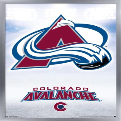 Trends International NHL Colorado Avalanche - Logo 17 Wall Poster, 22.375" x 34", Silver Framed Version