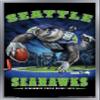 Trends International NFL Seattle Seahawks - End Zone 17 Wall Poster, 22.375" x 34", Silver Framed Version view 1