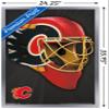 Trends International NHL Calgary Flames - Mask 16 Wall Poster, 22.375" x 34", Silver Framed Version view 3