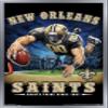 Trends International NFL New Orleans Saints - End Zone 17 Wall Poster, 22.375" x 34", Silver Framed Version view 1