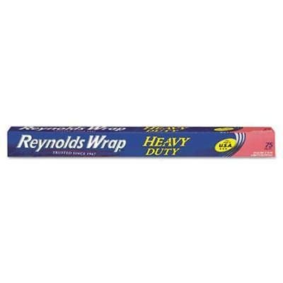Reynolds Wrap PACF28028 Heavy Duty Aluminum Foil Roll, 18 X 75 Ft, Silver, 20/carton
