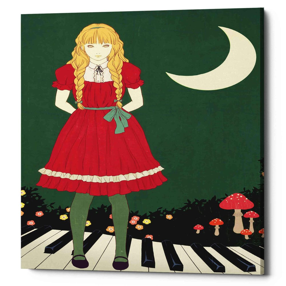 Epic Graffiti 'Crescent Moon' by Sai Tamiya, Canvas Wall Art, 12"x18"