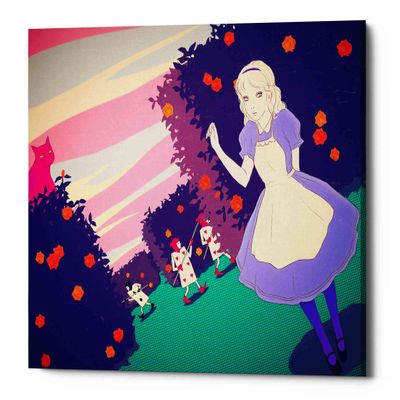 Epic Graffiti 'Alice in Rose Garden' by Sai Tamiya, Canvas Wall Art, 12"x16"