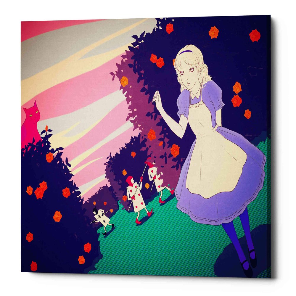 Epic Graffiti 'Alice in Rose Garden' by Sai Tamiya, Canvas Wall Art, 12"x16"