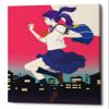 Epic Graffiti 'Machikado Twilight' by Sai Tamiya, Canvas Wall Art, 12"x16" view 1