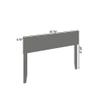 AFI, Orlando Full Adjustable Modern Solid Wood Panel Headboard, Grey view 3