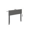 AFI, Orlando Twin Adjustable Modern Solid Wood Panel Headboard, Grey view 3