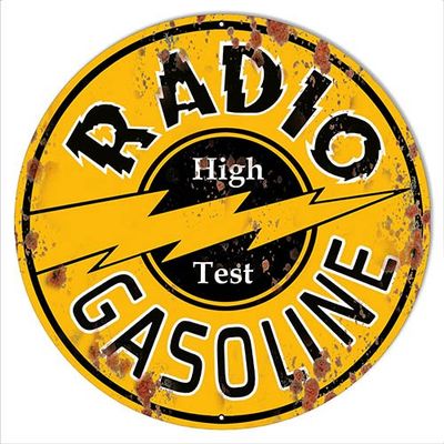 Radio Gasoline Reproduction Large Vintage Motor Oil Metal Sign 1616
