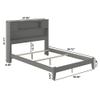 AFI Newport Full Size Bed with Charging Station in Grey view 2