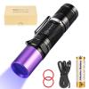 LIGHTFE Black Light UV Flashlight 365nm Blacklight UV301D with LG LED Source,Black Filter Lens, Max.3000mW high Power for Resin Glue Curing Light, Rocks and Mineral Glowing,A/C Leak Detector view 1