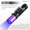 LIGHTFE Black Light UV Flashlight 365nm Blacklight UV301D with LG LED Source,Black Filter Lens, Max.3000mW high Power for Resin Glue Curing Light, Rocks and Mineral Glowing,A/C Leak Detector view 3