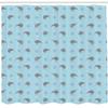 Ambesonne Grey Blue Shower Curtain, Kiwi Birds Indigenous New Zealand Animals Doodle Style Tropical Wildlife, Cloth Fabric Bathroom Decor Set with Hooks, 69" W x 84" L, Pale Blue and Grey view 2