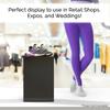 Acrylic Display Riser Box with One Open Side No Lid 12" x 12" x 19" Versatile Black Glossy Square Lucite Retail Product Platform or Merchandise Storage Bin No Assembly by Marketing Holders view 2