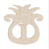 12" Pineapple Monogram Letter Unfinished Wood Initial I (Sizes 12"-30") view 1