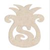 14" Pineapple Monogram Letter Unfinished Wood Initial S (Sizes 12"-30") view 1