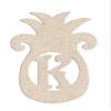 18" Pineapple Monogram Letter Unfinished Wood Initial K (Sizes 12"-30") view 1