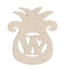 20" Pineapple Monogram Letter Unfinished Wood Initial W (Sizes 12"-30") view 1