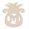 12" Pineapple Monogram Letter Unfinished Wood Initial M (Sizes 12"-30") view 1