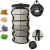 9 Inch 5 Level Micro Hanging Dry Net Indoor/Closet Drying Rack for Herbs, Plants, Organizer, Freshner - Black Mash Screen with Top-to-Bottom Zipper - Apartment Size with Zipped Storage Pouch view 1