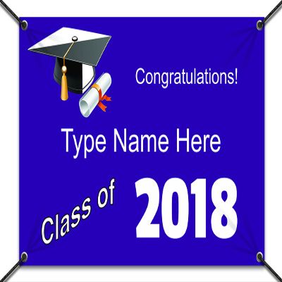 Graduation Banner - Purple (3ft x 2 ft)