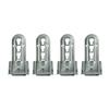 Secotec VAS204 Bed Connection Bed Fitting Mounted Height Adjustable for Middle Bar Latte Grid Iron Steel Galvanised Height: 140 mm, Pack of 4, 4 view 1