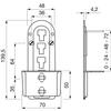 Secotec VAS204 Bed Connection Bed Fitting Mounted Height Adjustable for Middle Bar Latte Grid Iron Steel Galvanised Height: 140 mm, Pack of 4, 4 view 2