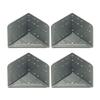VASALAT Silver Grey Bed Angle Corner Connectors, Set of 4 Bed Connectors for Extremely Stable Bed Frame Fixing, Steel, Set of 4 view 1