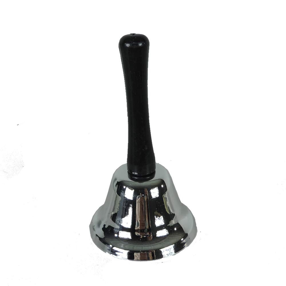 Chrome Metal School Handheld Teaching Christmas Bell