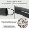 Under Door Draft Stopper and Blocker, Draft Guard for Doors and Windows, Decorative Fabric Cylinder Blocker Provides Weighted Door Insulation by DECOREALM (Black, 36 Inches) view 3