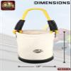 Graintex CB2216 Utility Canvas Bucket Leather Bottom 16" X 10" Rope Handle view 3